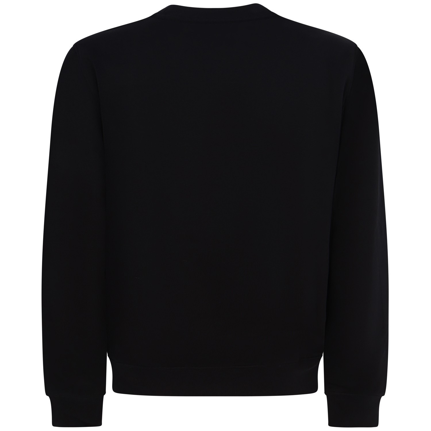 Felpa nera con maxi logo centrale per uomo 2