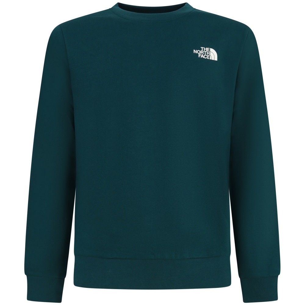 Felpa verde con mini logo per uomo