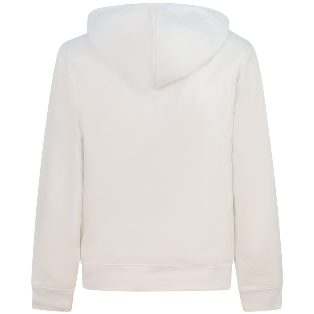 Felpa bianca con maxi logo centrale per uomo