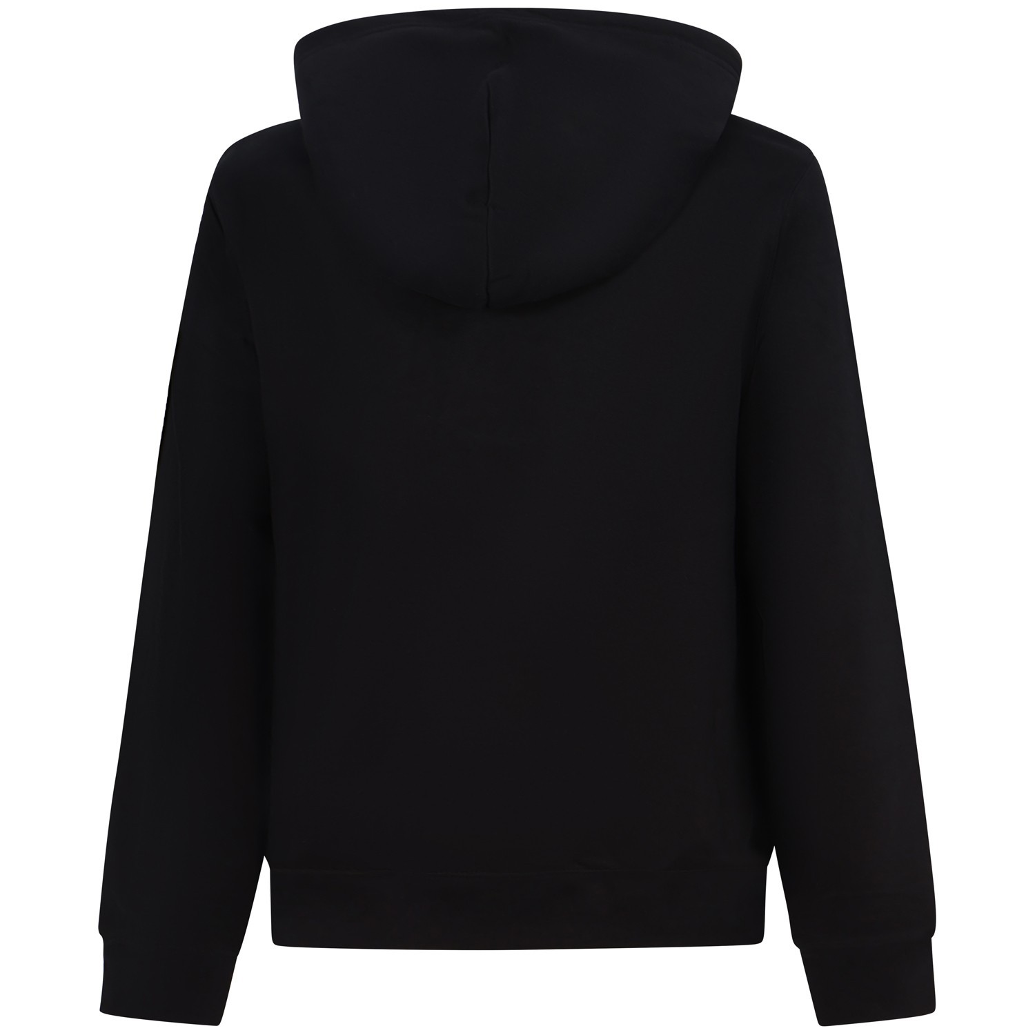 Felpa nera con maxi logo centrale per uomo 2
