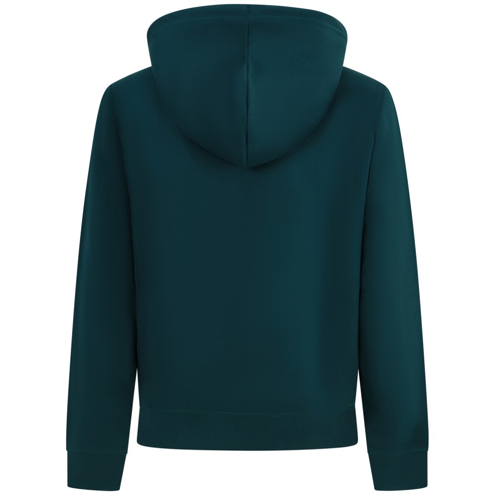 Felpa verde con maxi logo centrale per uomo