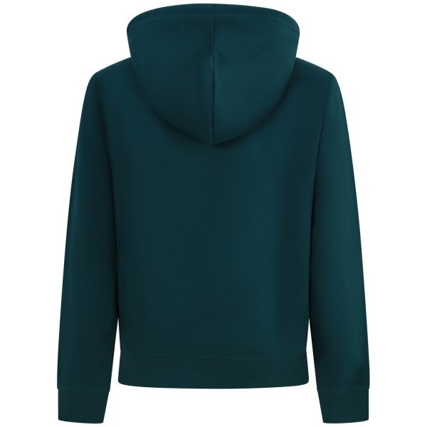 Felpa verde con maxi logo centrale per uomo