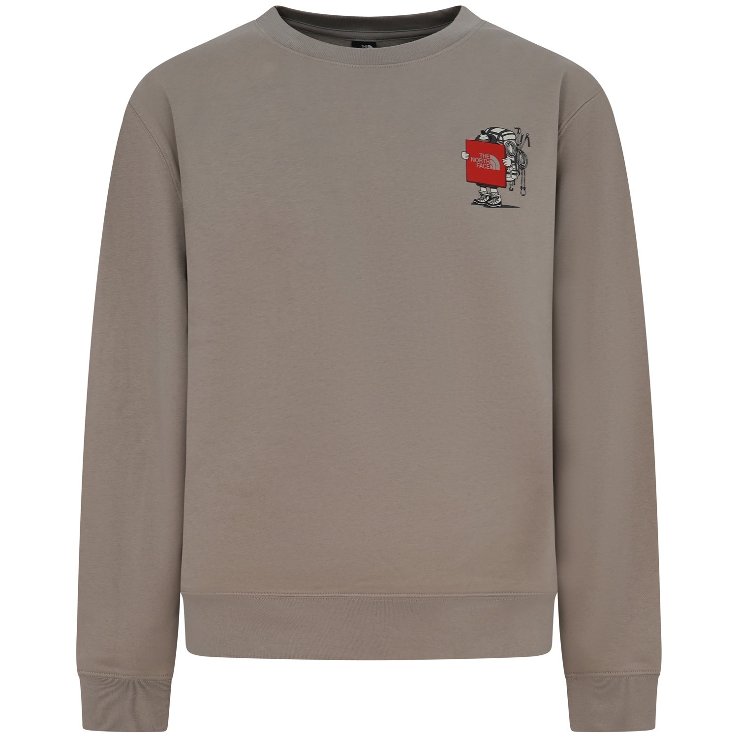 Felpa beige con logo per uomo