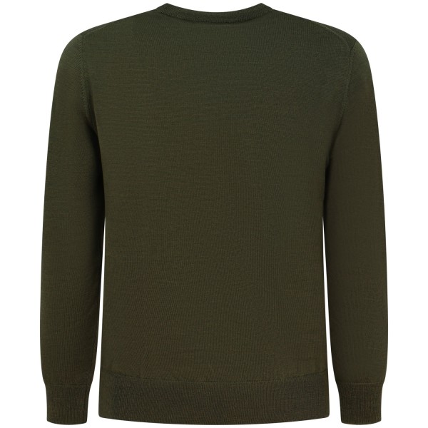 Maglione verde con mini logo per uomo