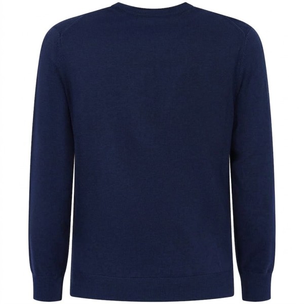 Maglione blu con mini logo per uomo