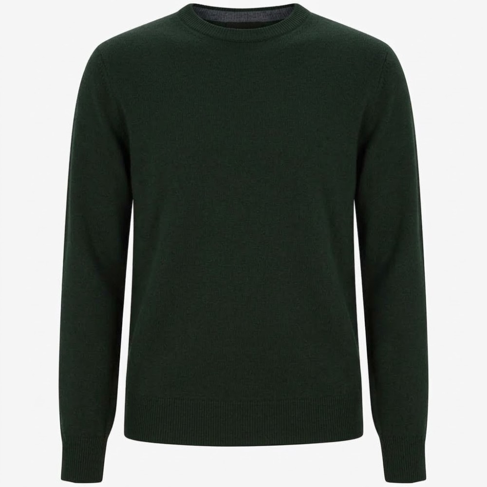 Maglione verde con mini logo per uomo