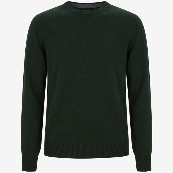 Maglione verde con mini logo per uomo
