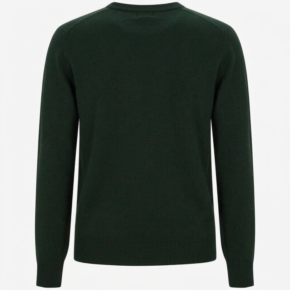 Maglione verde con mini logo per uomo