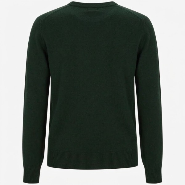 Maglione verde con mini logo per uomo