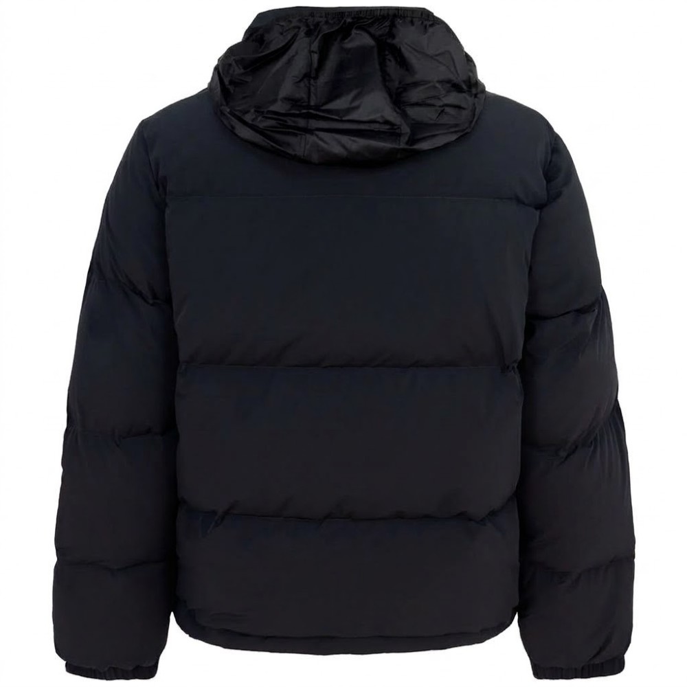 Piumino nero con mini logo per uomo