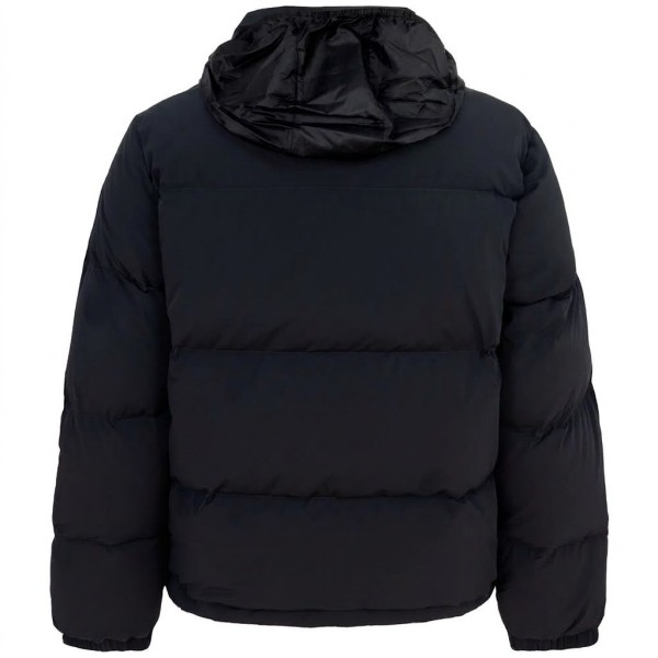 Piumino nero con mini logo per uomo
