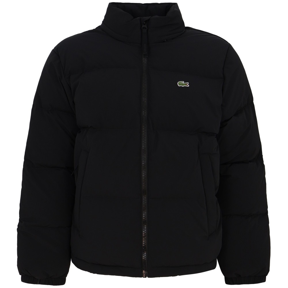 Piumino nero con mini logo per uomo