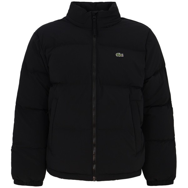 Piumino nero con mini logo per uomo