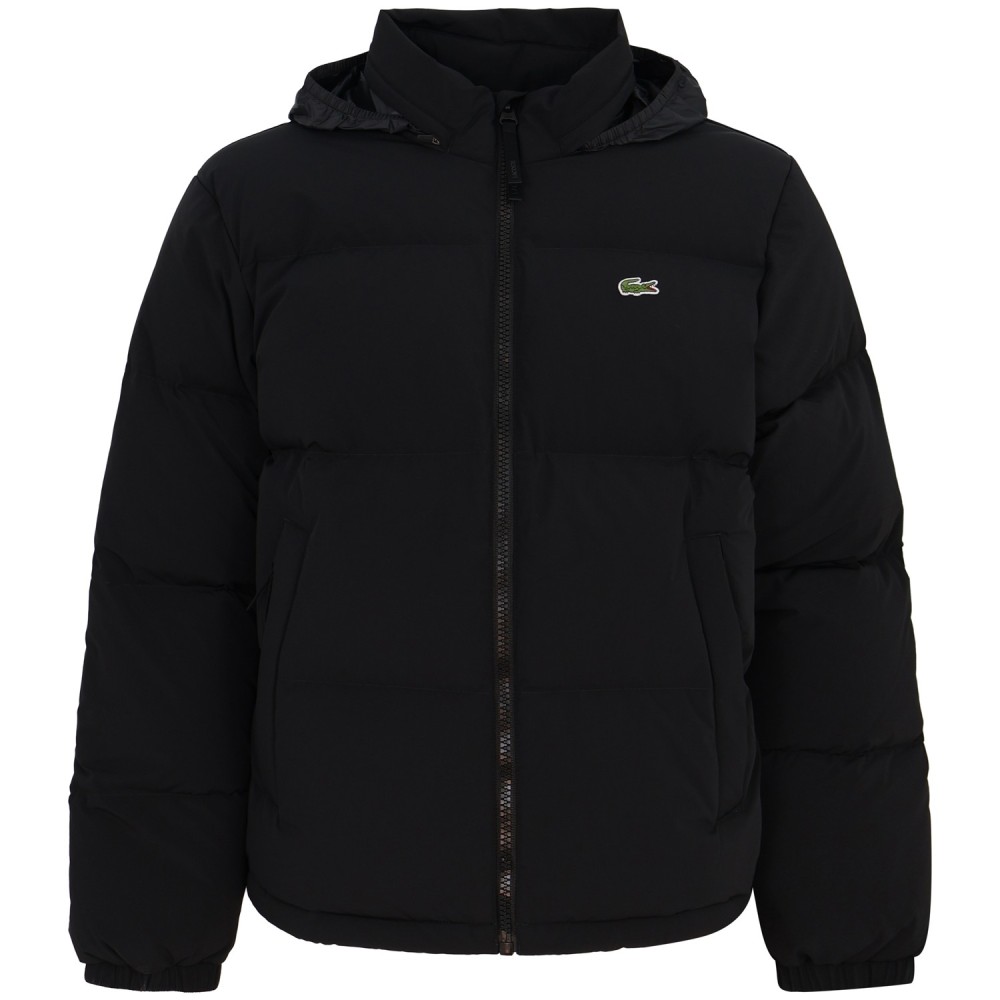 Piumino nero con mini logo per uomo
