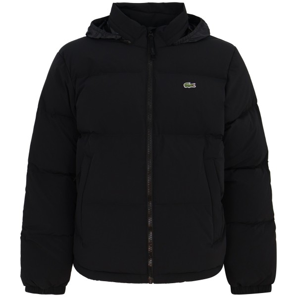 Piumino nero con mini logo per uomo