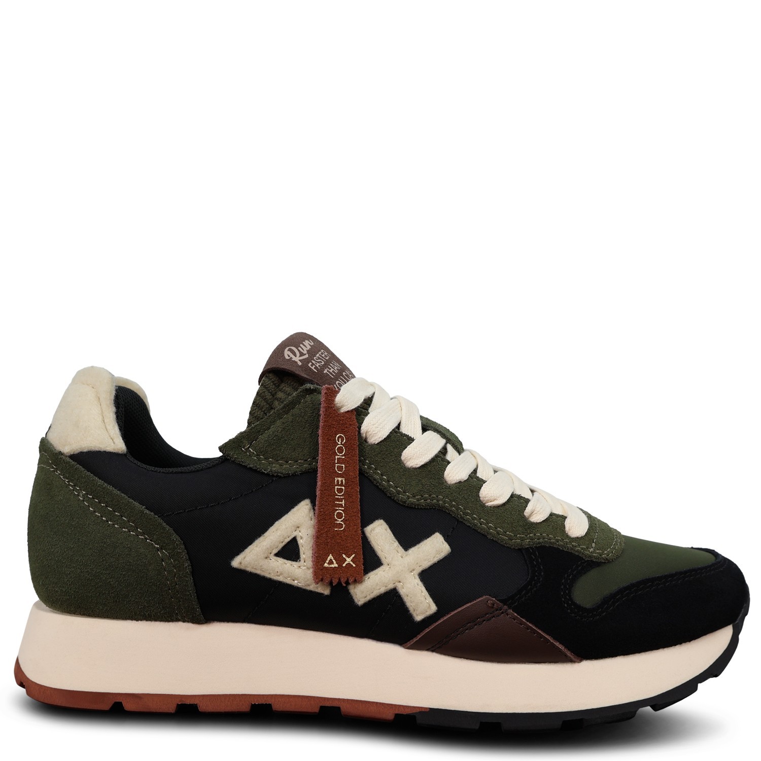 Sneakers verde militare per uomo