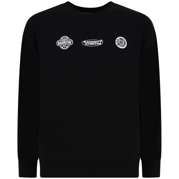 Felpa nera con logo per uomo