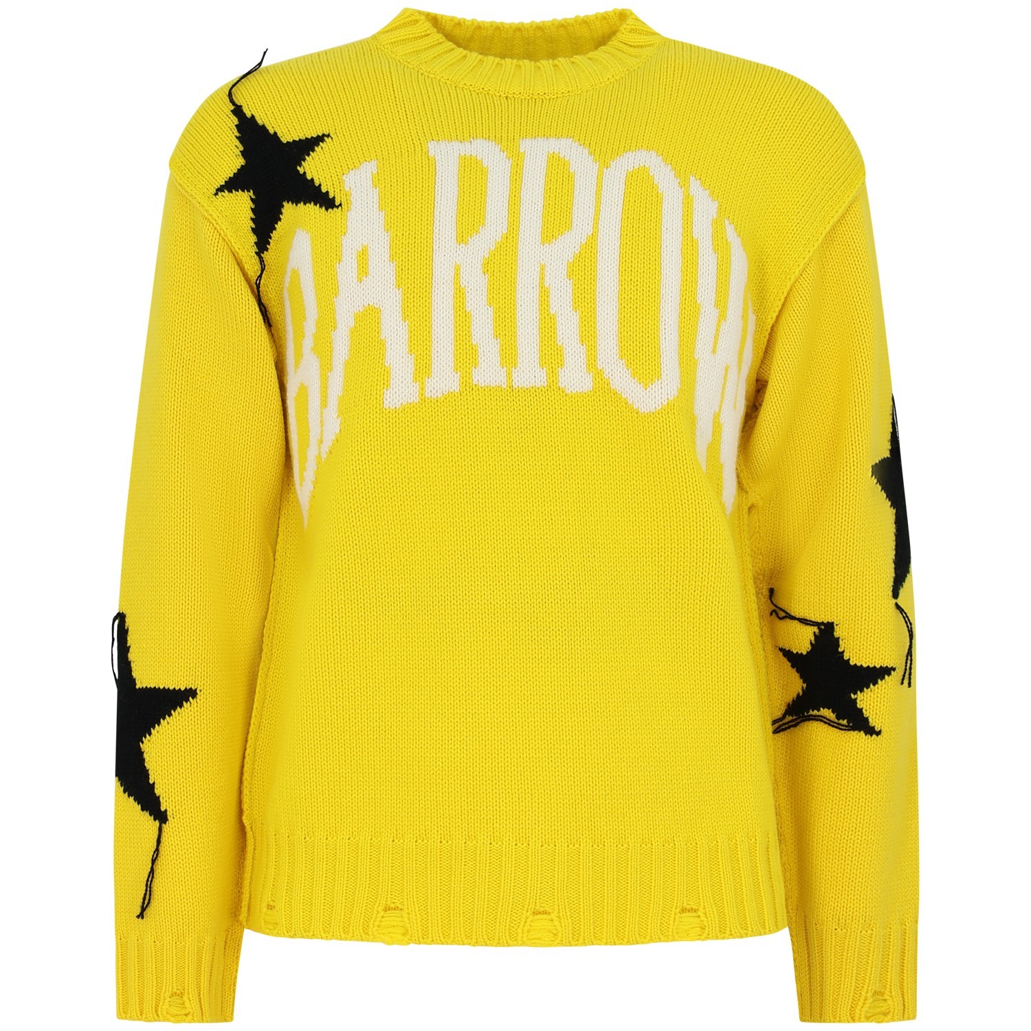 Maglione giallo con maxi logo per uomo