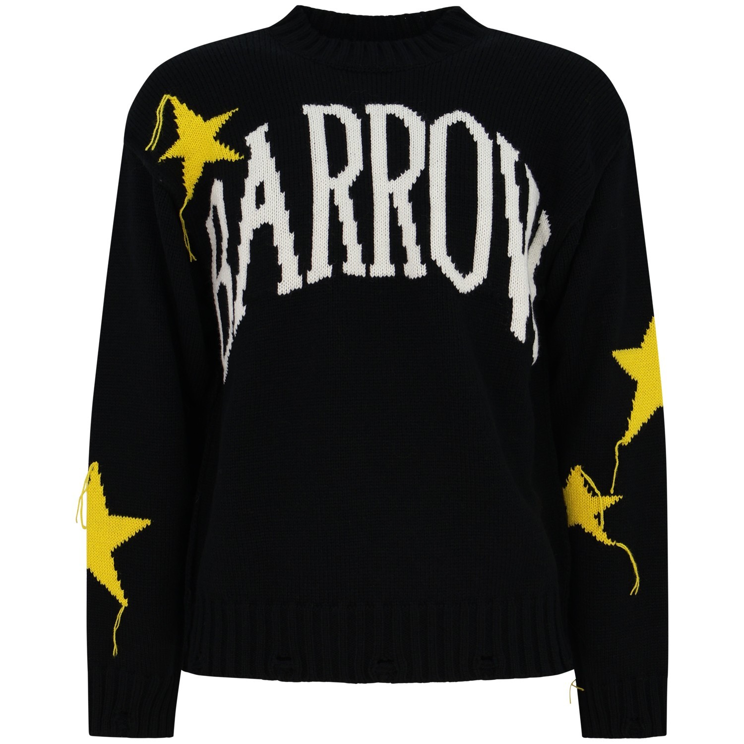 Maglione nero con maxi logo per uomo