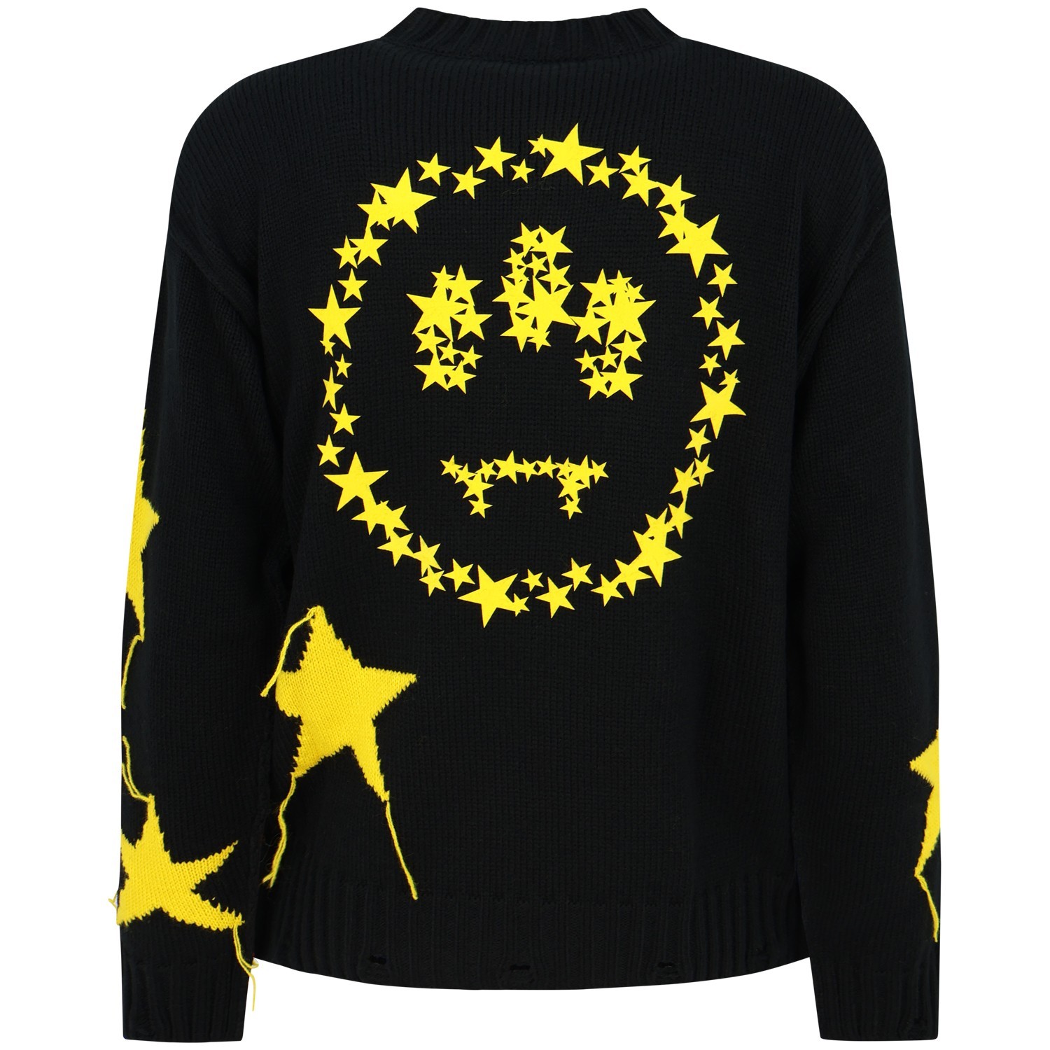 Maglione nero con maxi logo per uomo 2