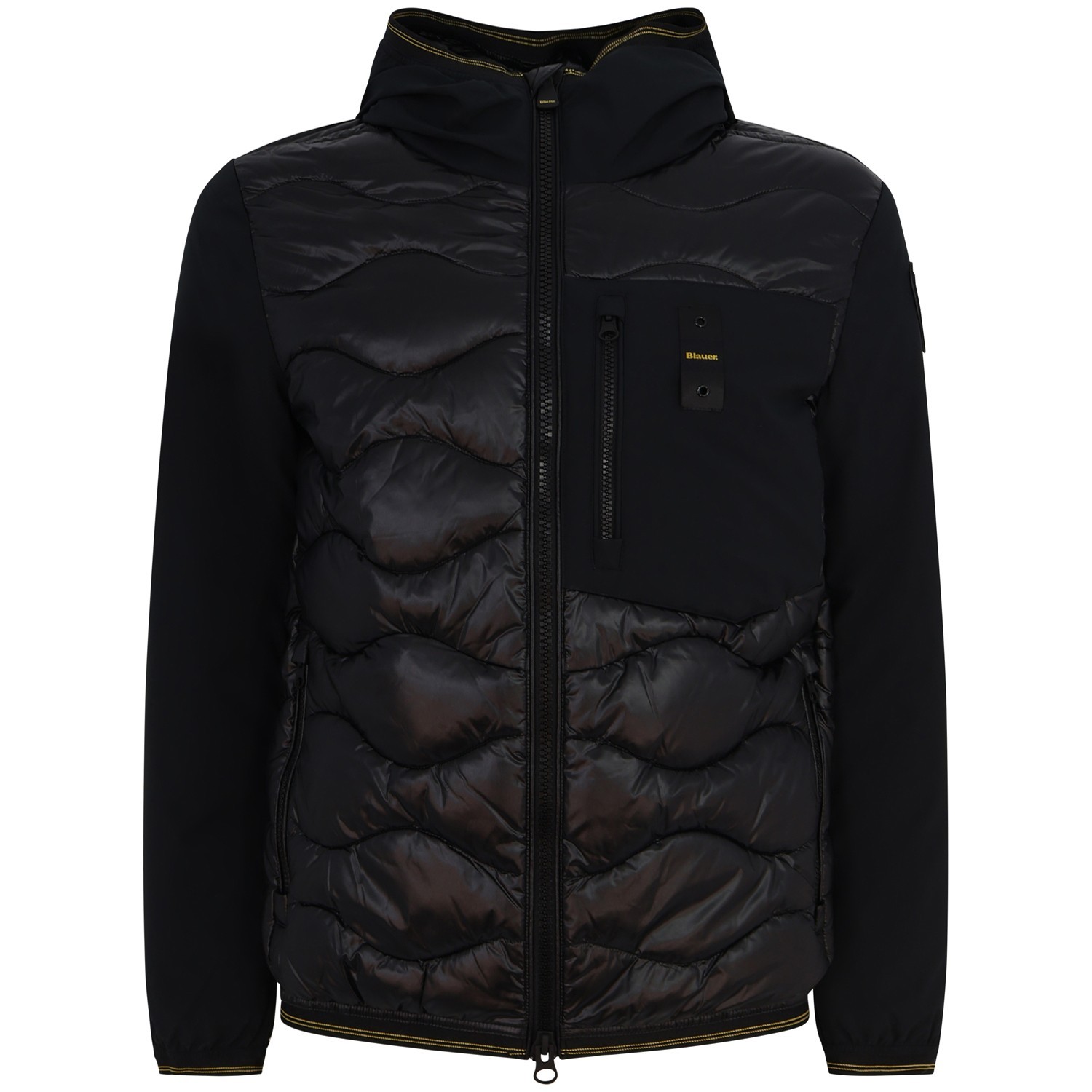 Piumino nero 'ALBERT' con logo per uomo