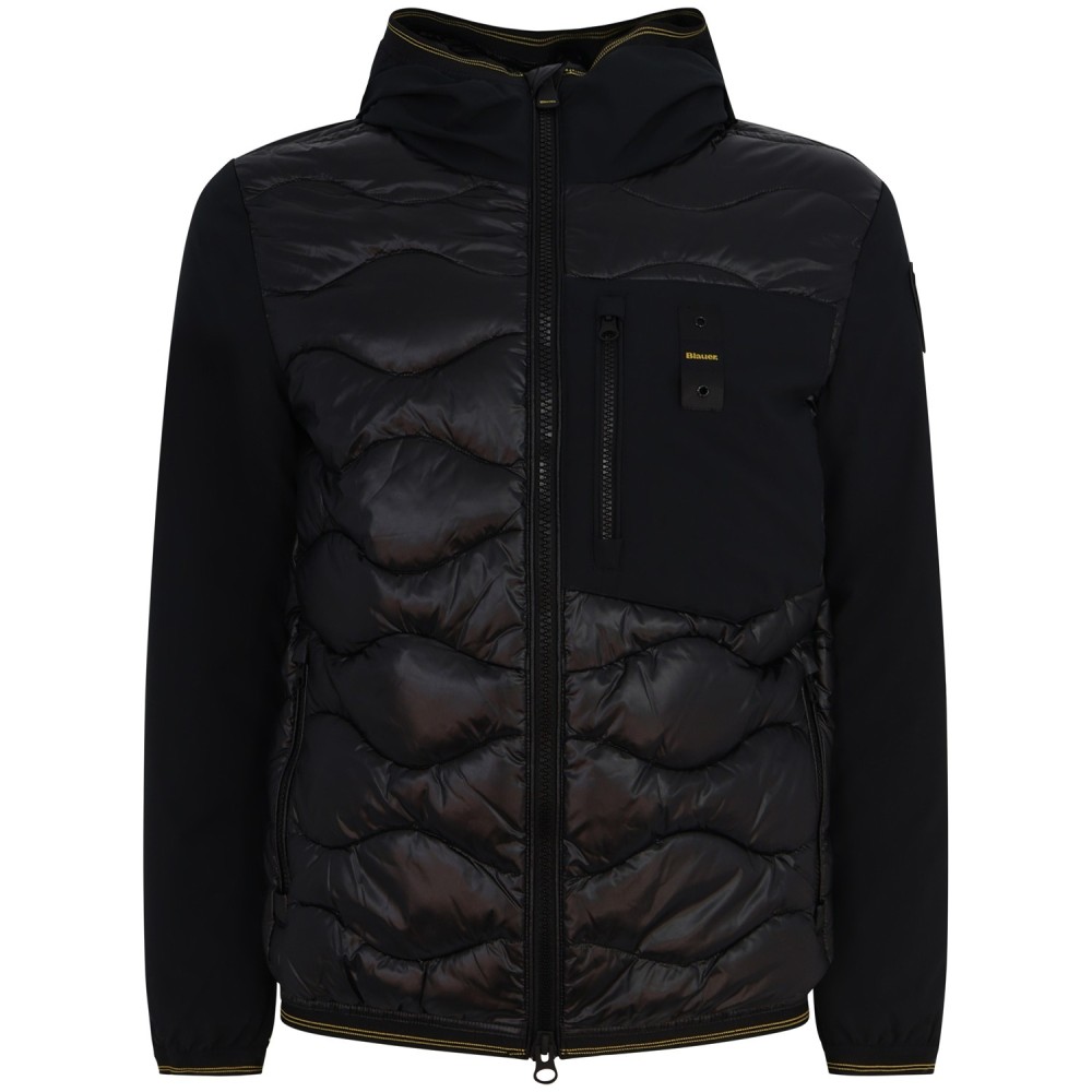 Piumino nero 'ALBERT' con logo per uomo