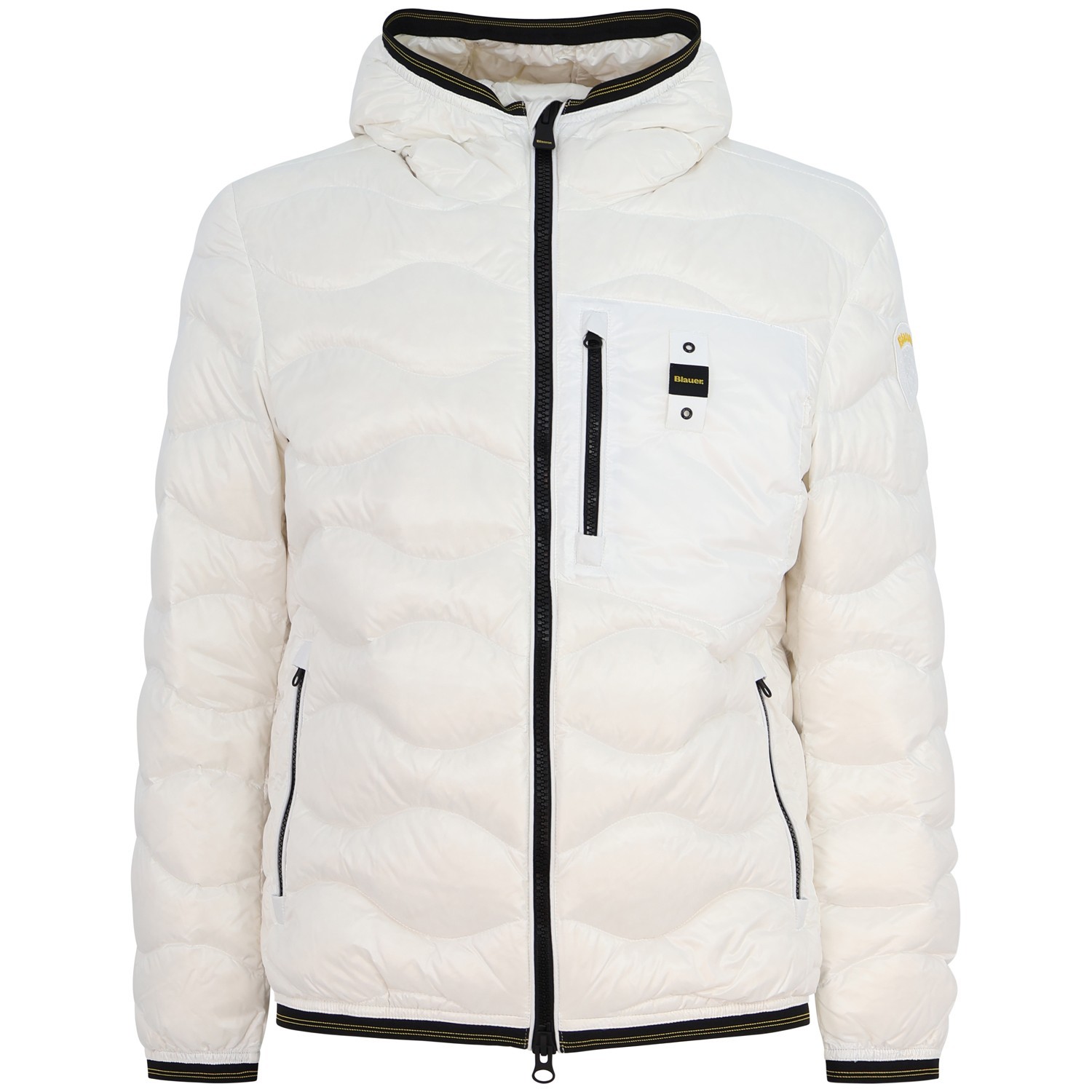Piumino bianco 'WAVE' con logo per uomo
