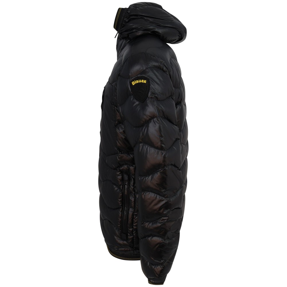 Piumino nero 'WAVE' con logo per uomo