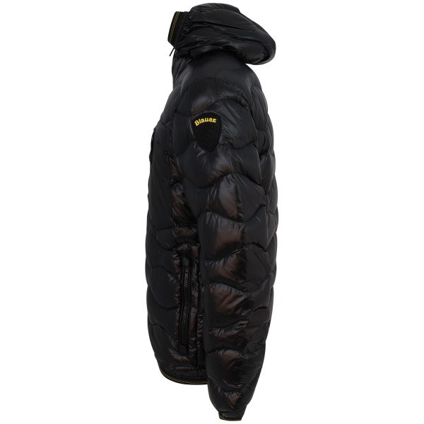 Piumino nero 'WAVE' con logo per uomo
