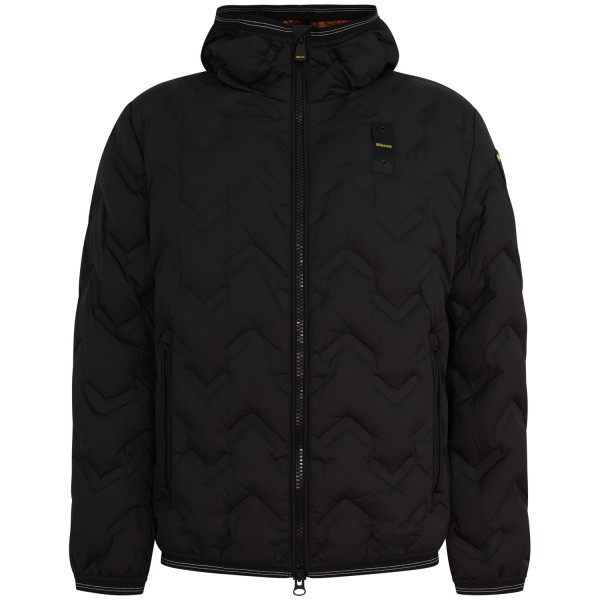 Piumino nero 'PIERY' con logo per uomo