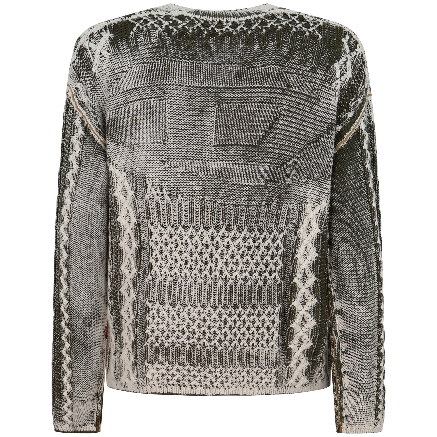 Cardigan verde con logo per uomo 2
