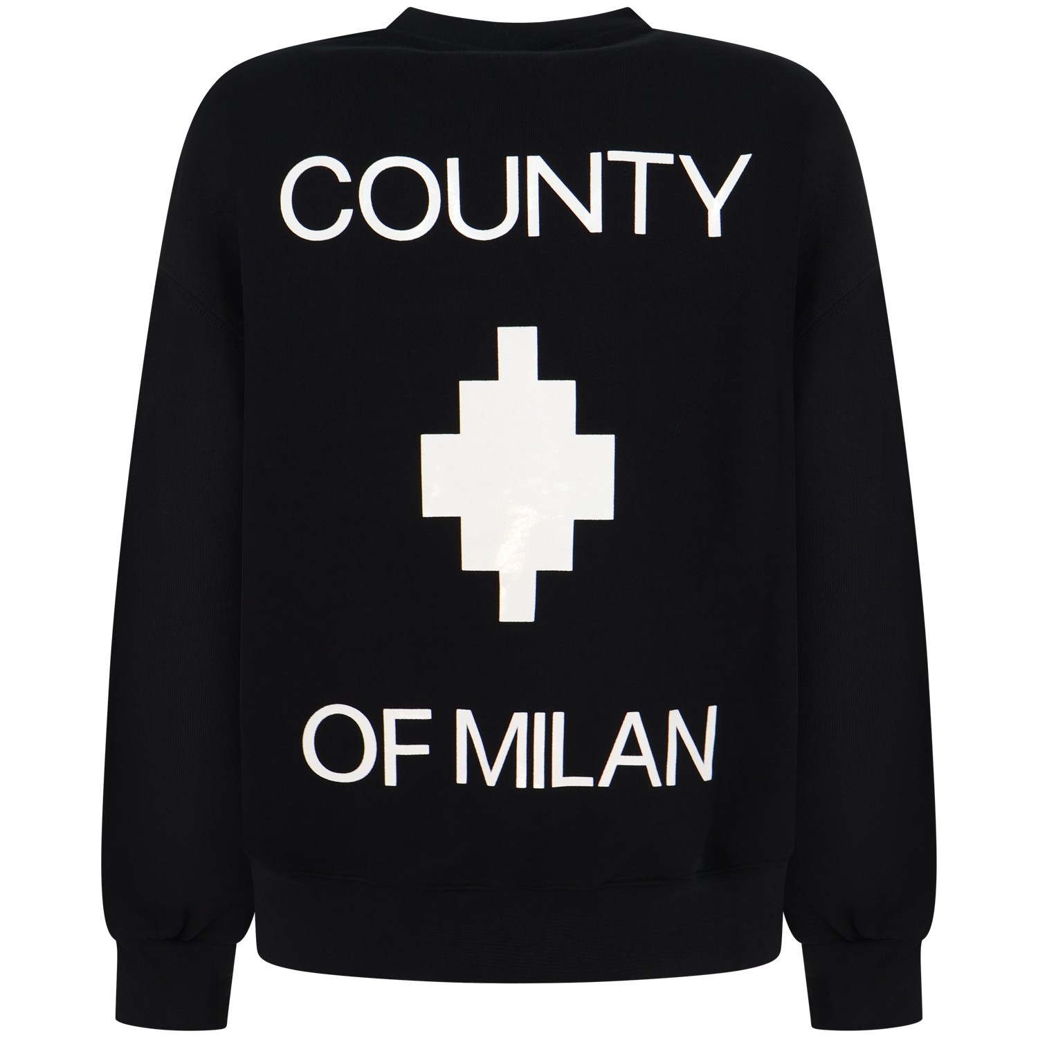 Felpa nera con logo sul retro per donna 2