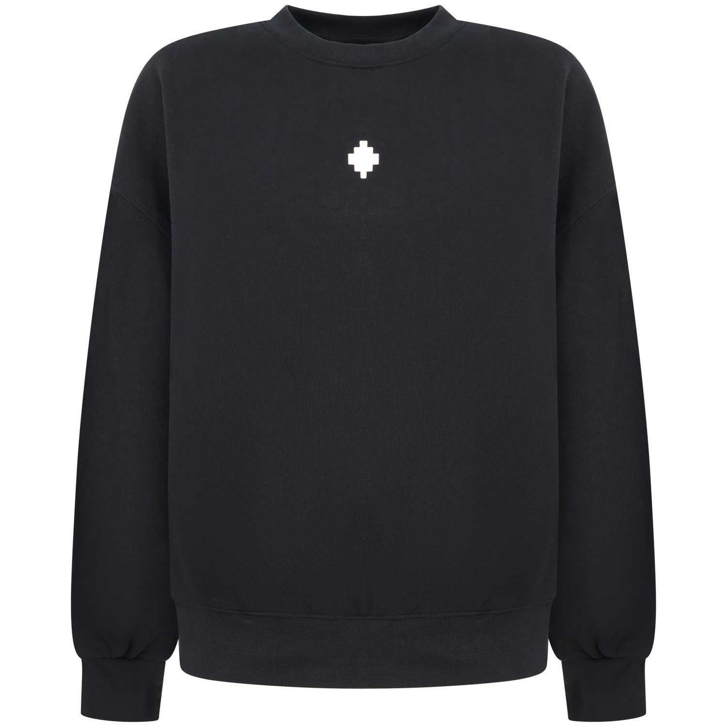 Felpa nera con logo sul retro per donna