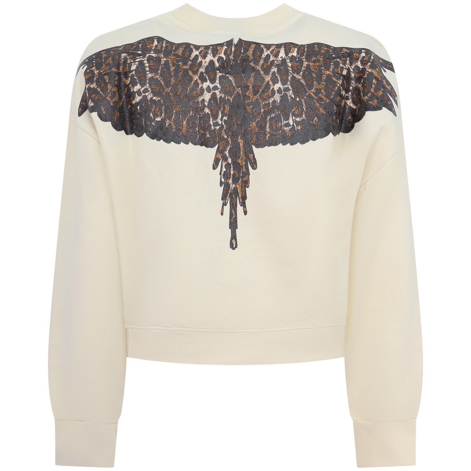 Felpa avorio con ali animalier sul retro per donna 2