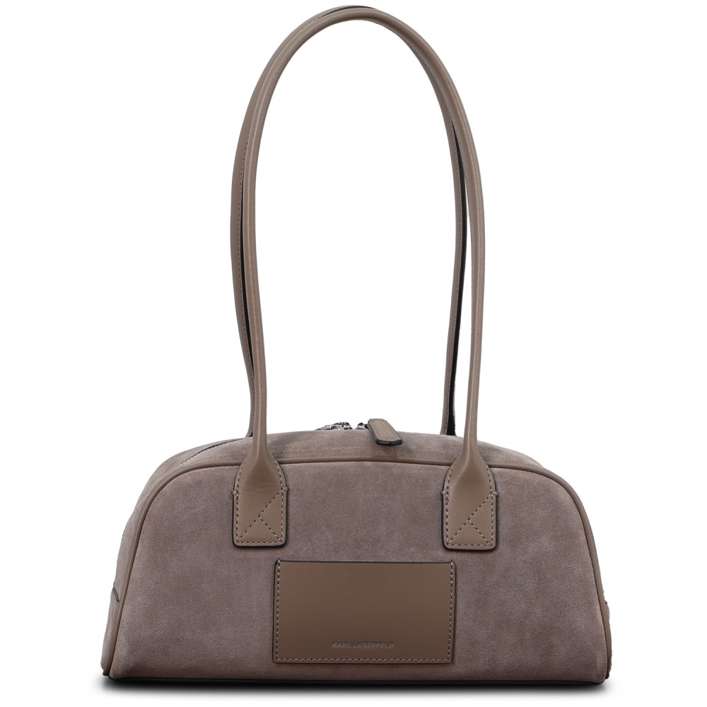 Borsa grigia in suede per donna