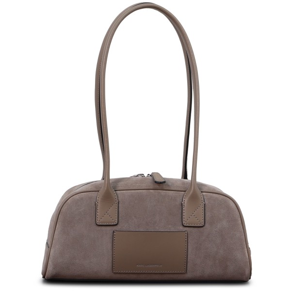 Borsa grigia in suede per donna