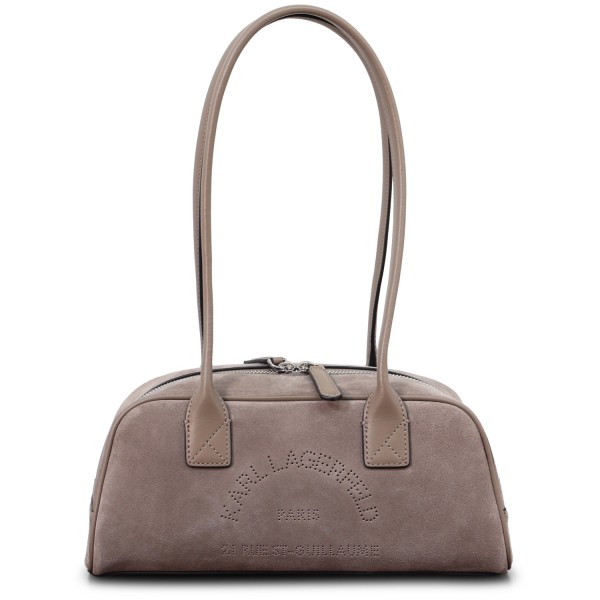 Borsa grigia in suede per donna