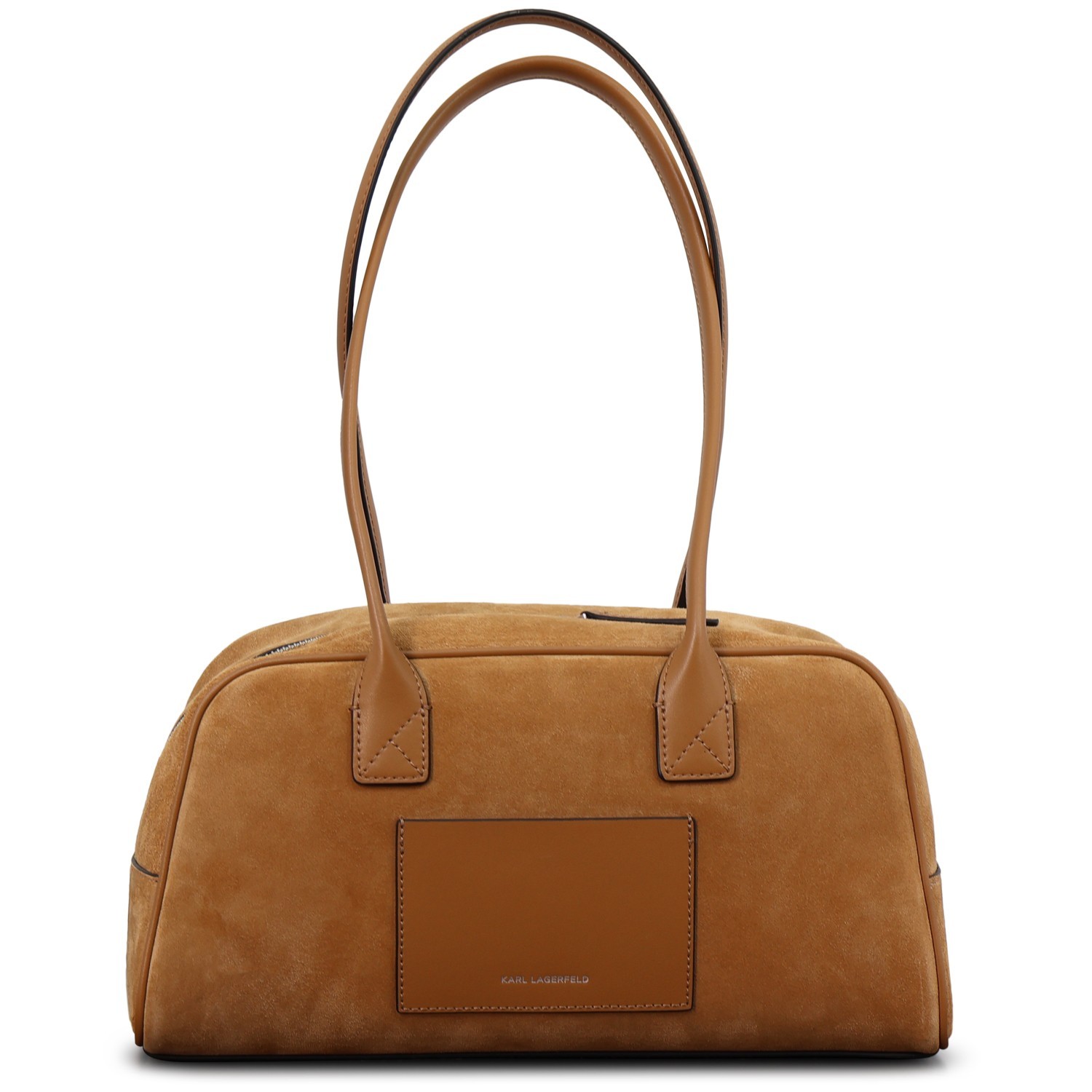 Borsa marrone in suede per donna 2