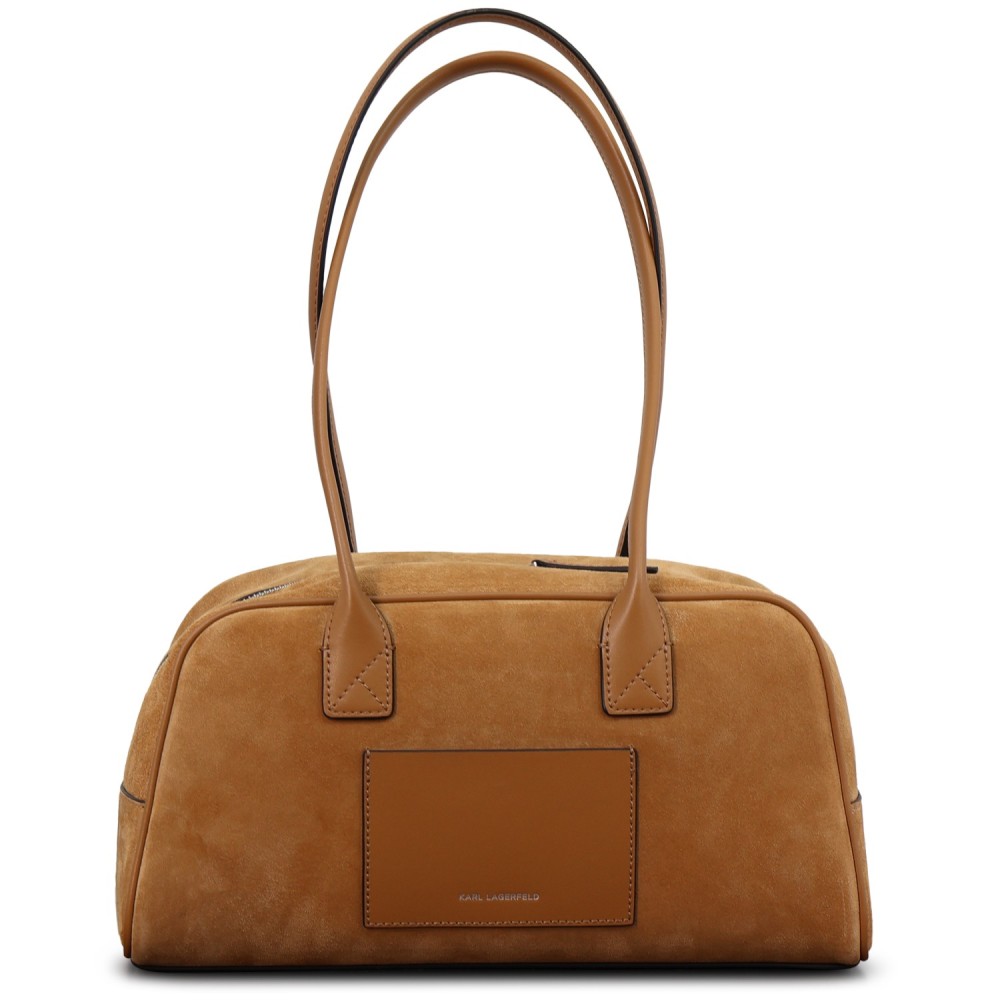 Borsa marrone in suede per donna