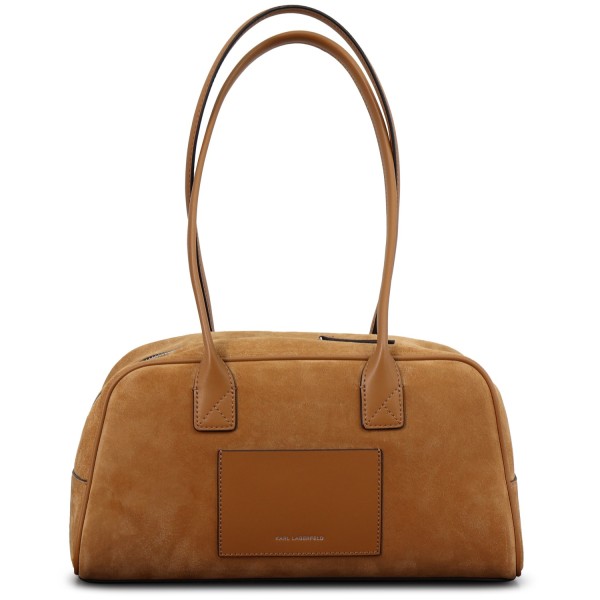 Borsa marrone in suede per donna