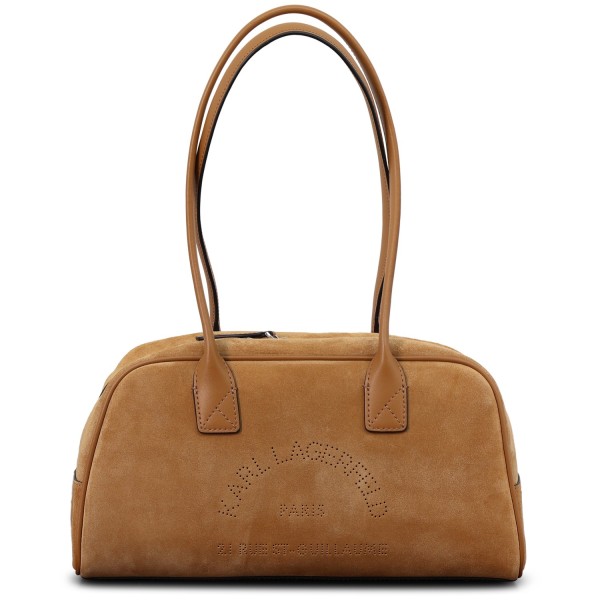Borsa marrone in suede per donna