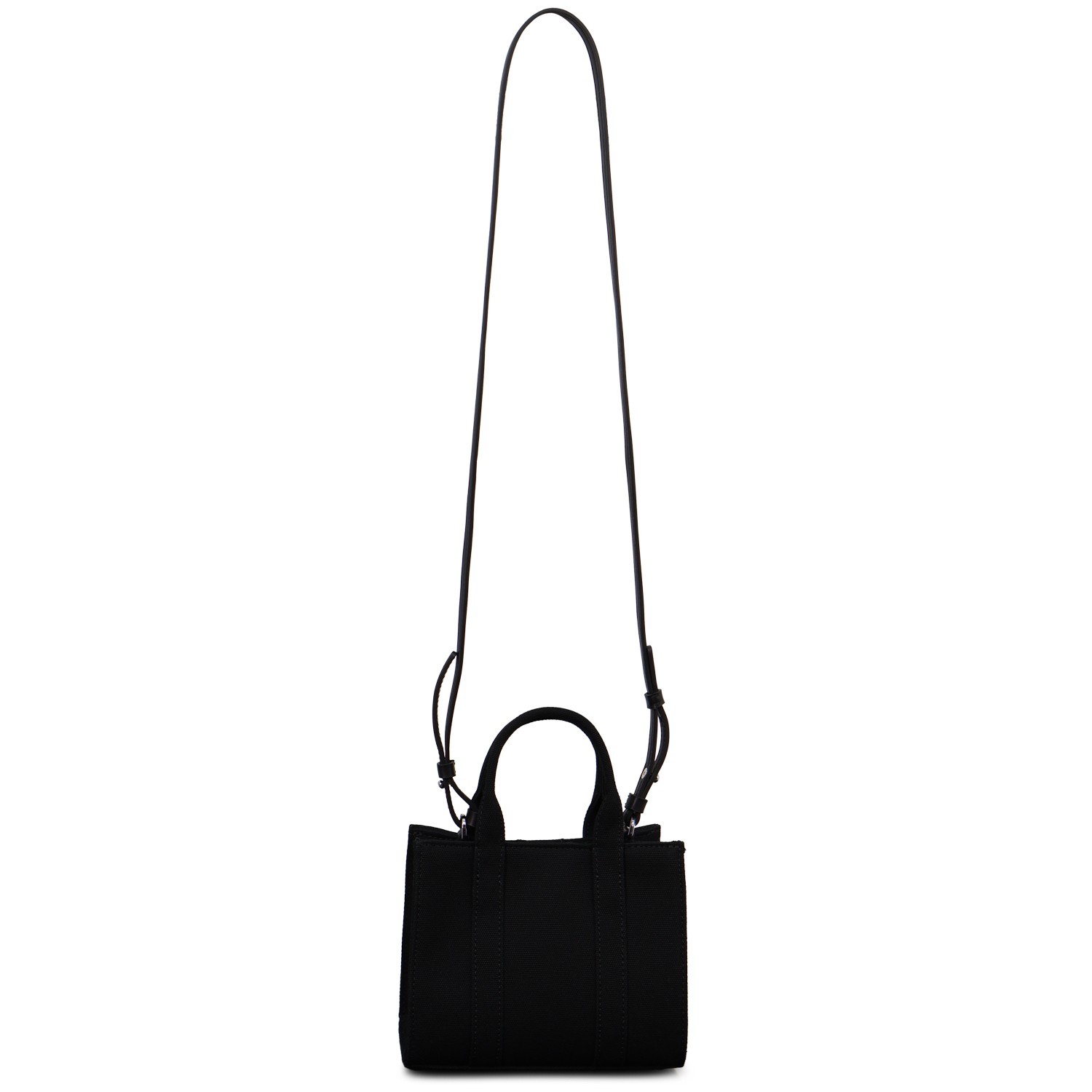 Borsa nera mini con logo per donna 2
