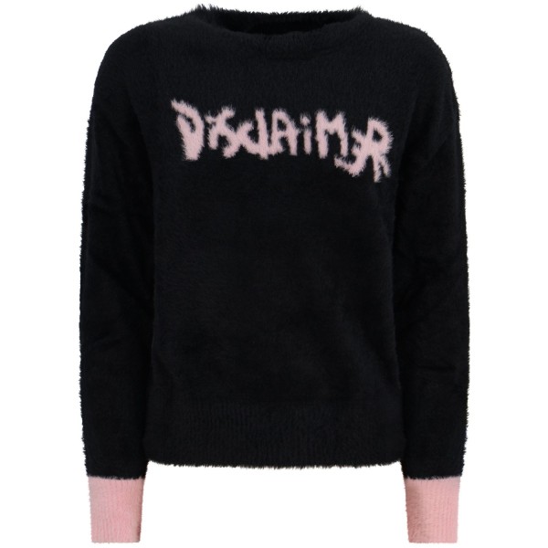 Maglione nero e rosa per donna