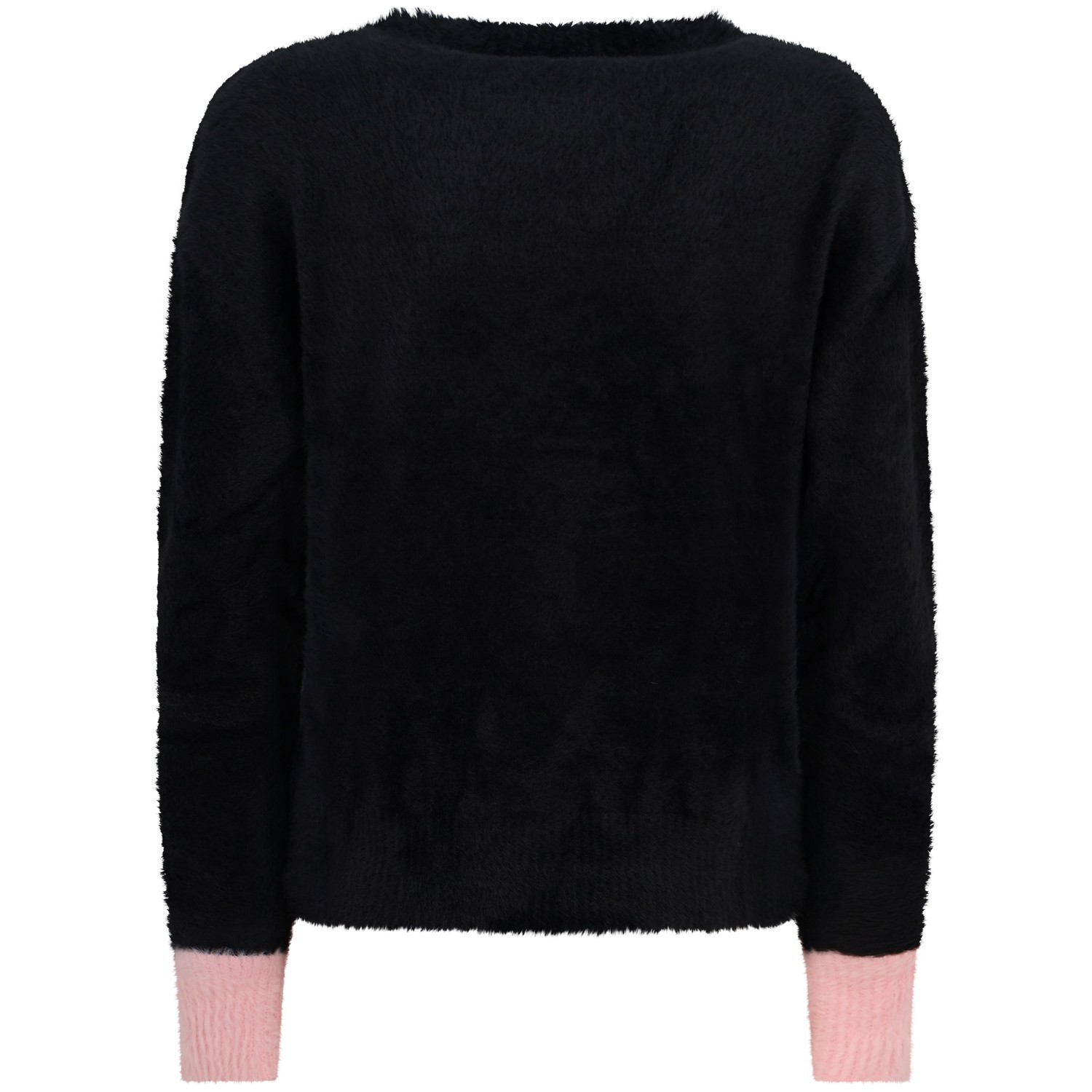 Maglione nero e rosa per donna 2