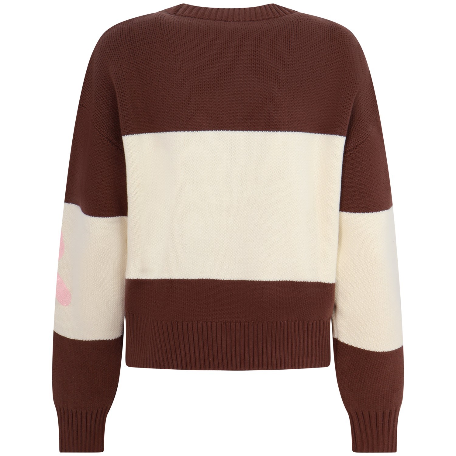Maglione marrone e panna  per donna 2