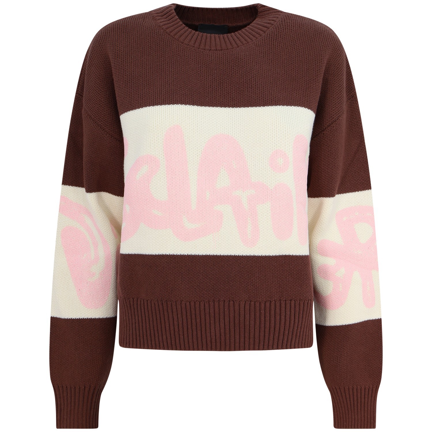 Maglione marrone e panna  per donna