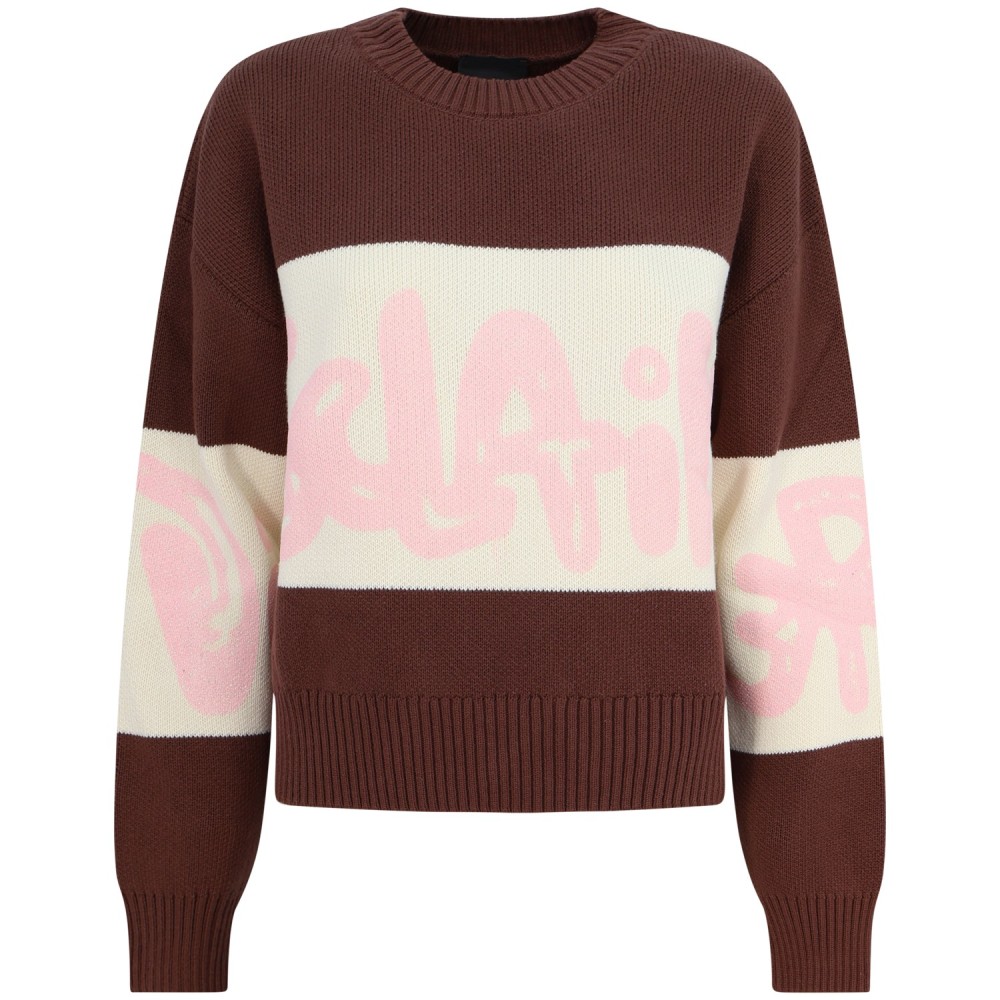 Maglione marrone e panna  per donna