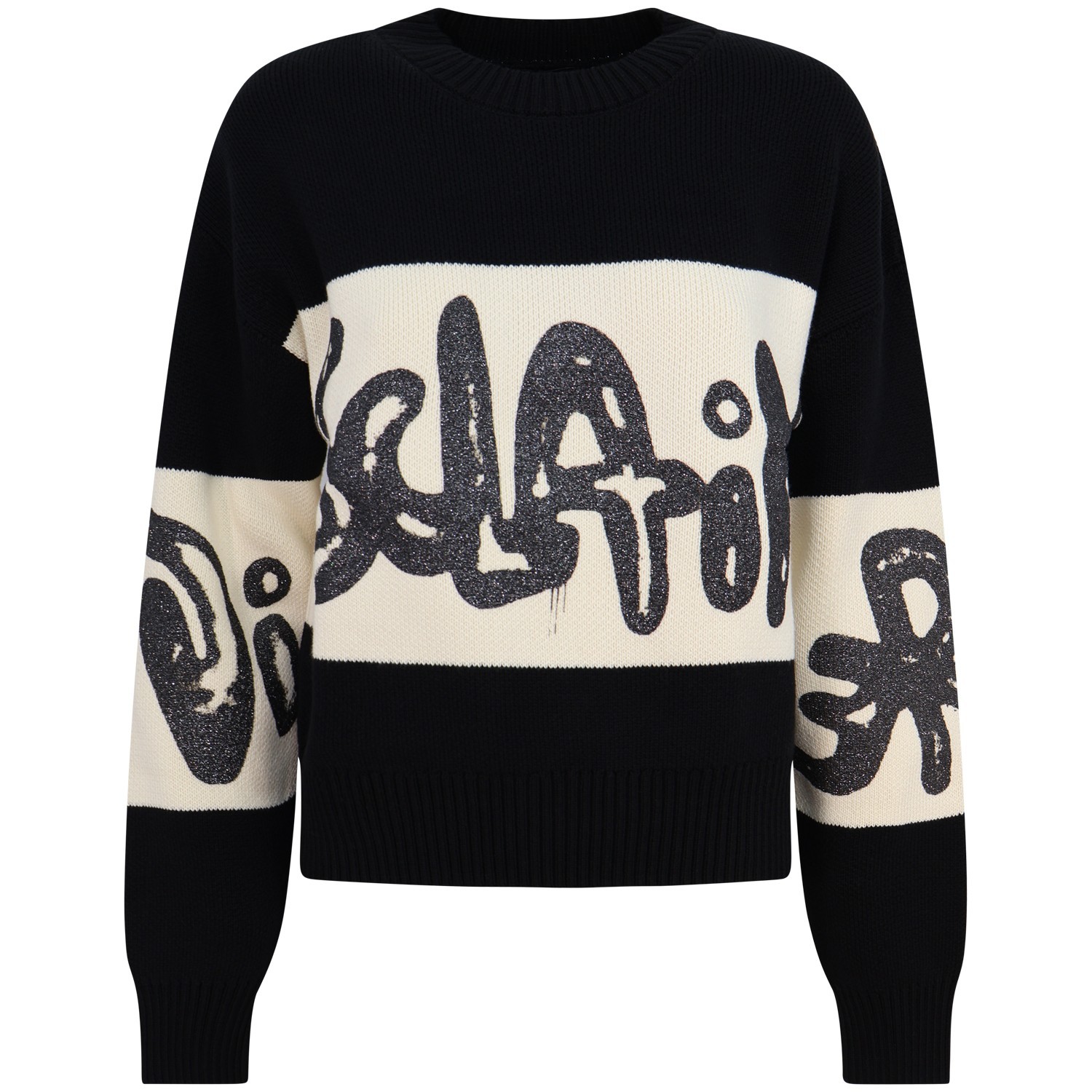Maglione panna e nero  per donna