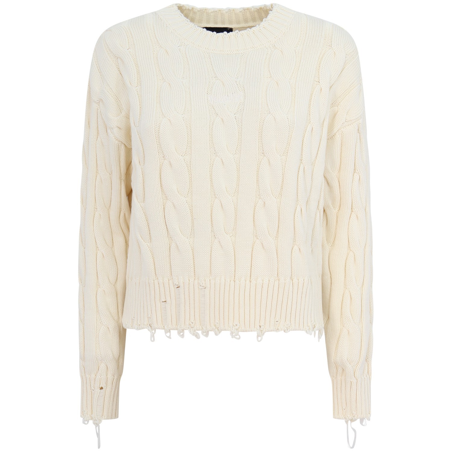 Maglione latte a treccia  per donna