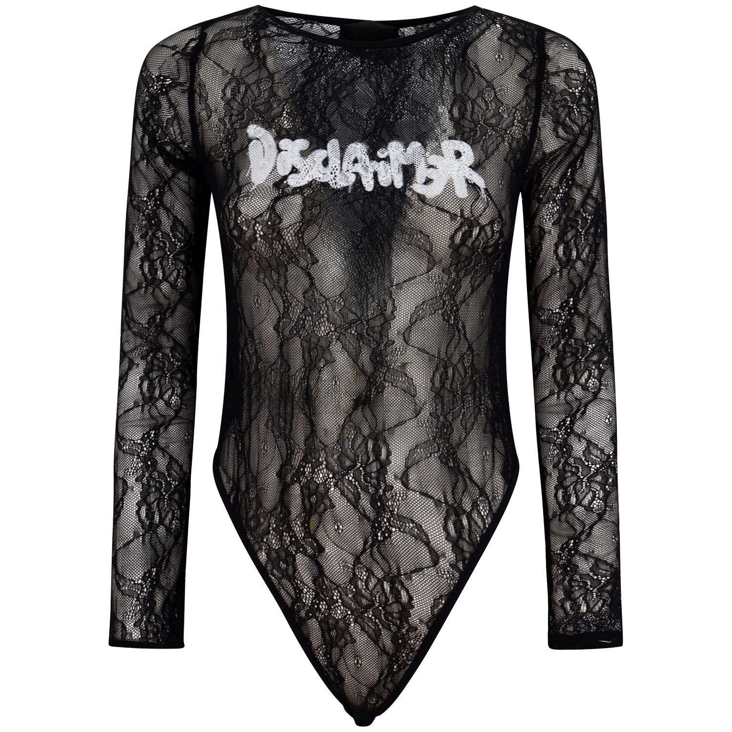 Body nero in pizzo per donna